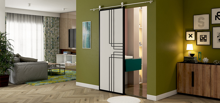 sliding bathroom door installation in San Leandro